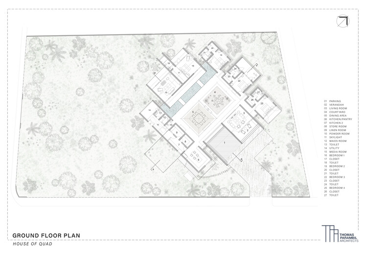 Дом Quad / Thomas Parambil Architects - изображение 21 из 24