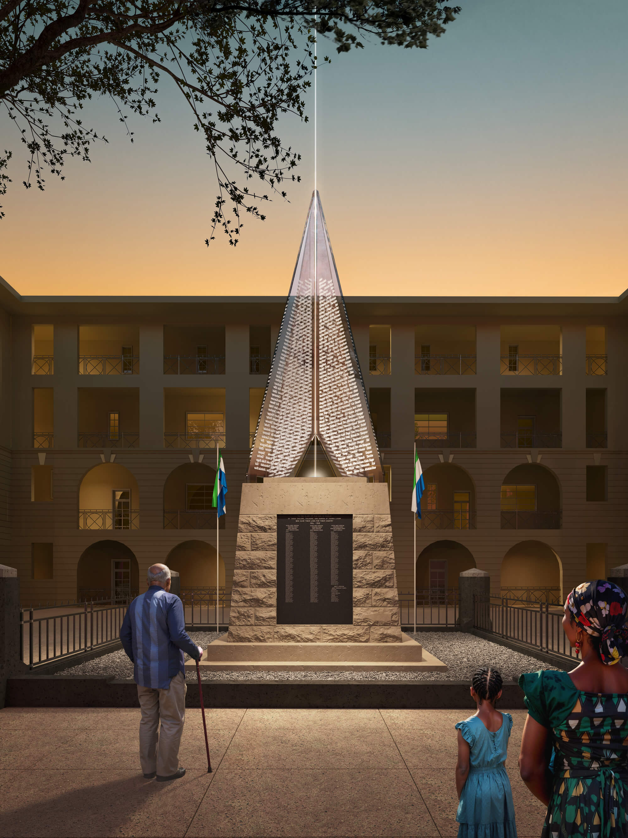 Studio Oshinowo раскрывает дизайн для New Commonwealth War Graves Memorial в честь корпуса перевозчика Сьерра -Леоне.