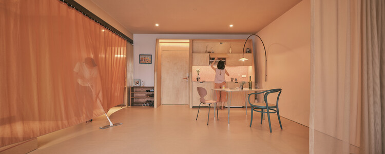 MM33 Apartment / Buno - Интерьерная фотография, дерево, освещение, стул
