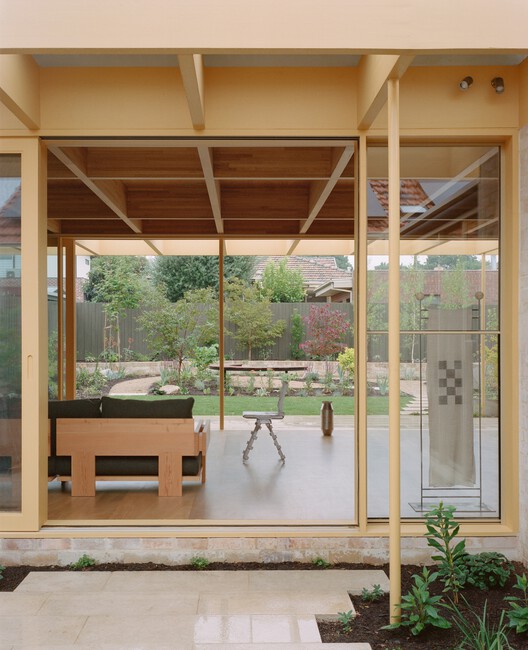 Dunstan House / SSDH - Внутренняя фотография, дерево, стекло, луч