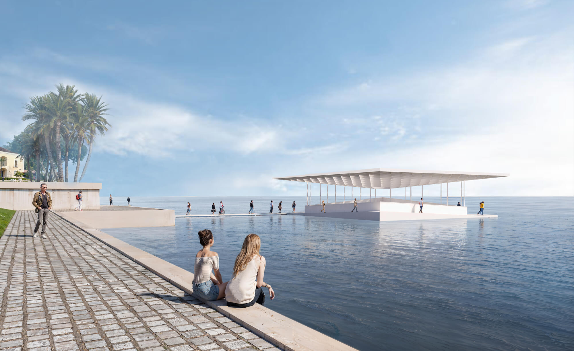Cra-Carlo Ratti Associati и Höweler + Yoon Design Ploating Plaza для перевозки из Венецианской биеннале в COP30 в Бразилии