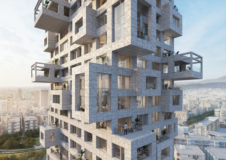 Первая жилая башня MVRDV в Тайване имеет цифровой запланированный модульный дизайн - изображение 3 из 13