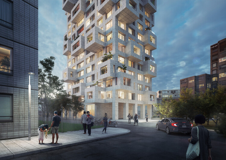 Первая жилая башня MVRDV в Тайване имеет цифровой запланированный модульный дизайн - изображение 2 из 13