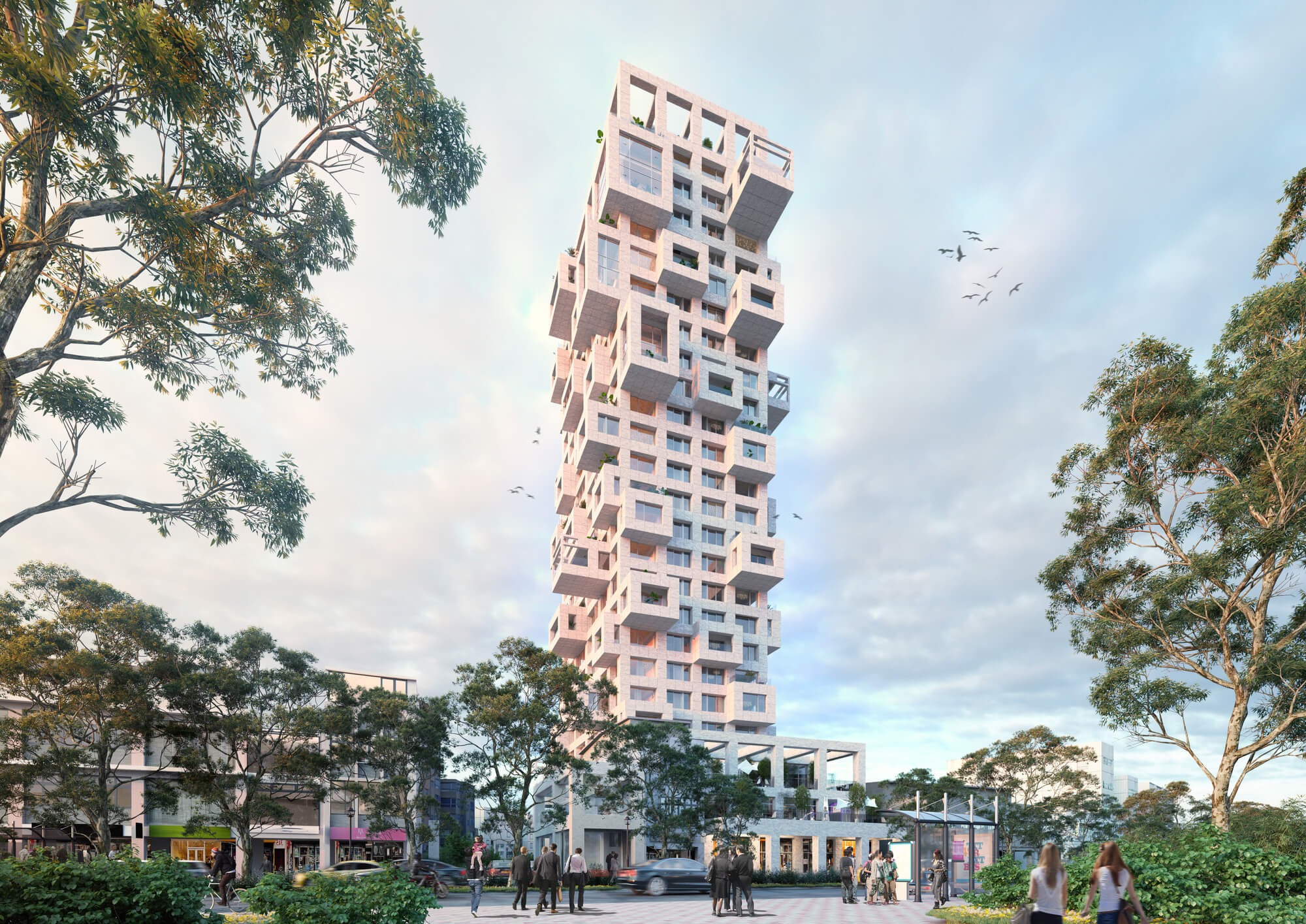 Первая жилая башня MVRDV в Тайване имеет цифровой запланированный модульный дизайн