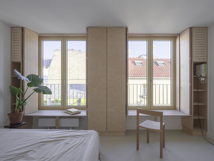 Myrha Public Housing / Fuso Atelier - Интерьерная фотография, спальня, дерево