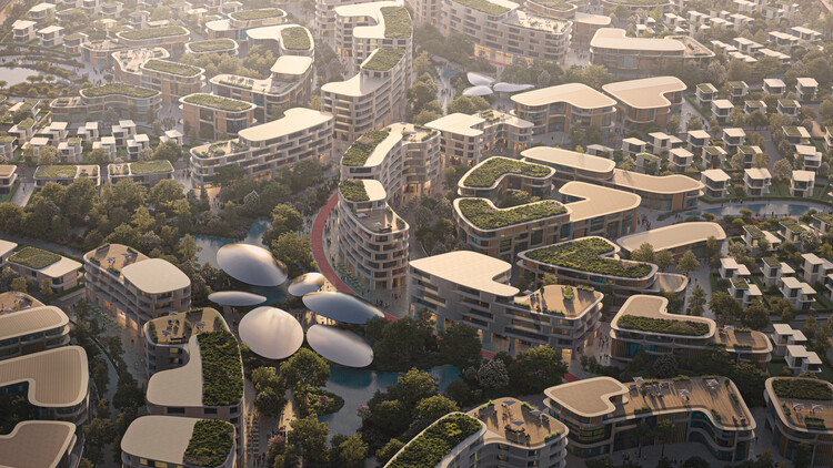 Генеральный план Zaha Hadid Architects Designs для Шарджи с двумя километрами центрального оазиса - изображение 2 из 6